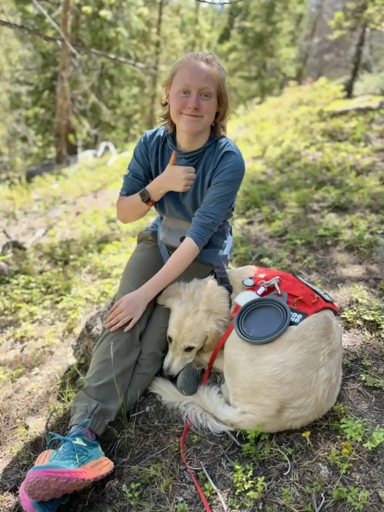 Student with their dog