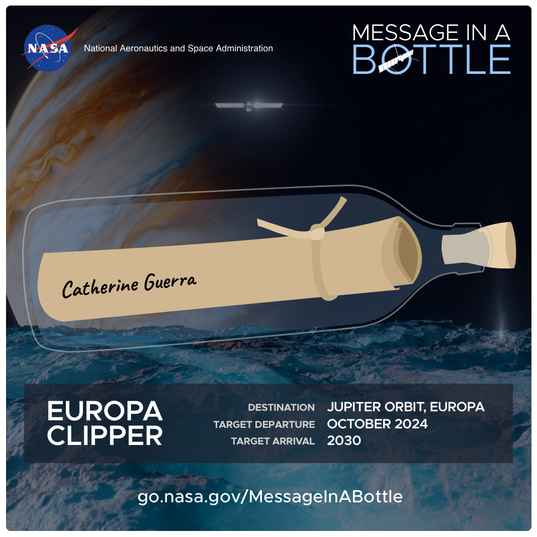 Message in bottle that students sent as part of the club.