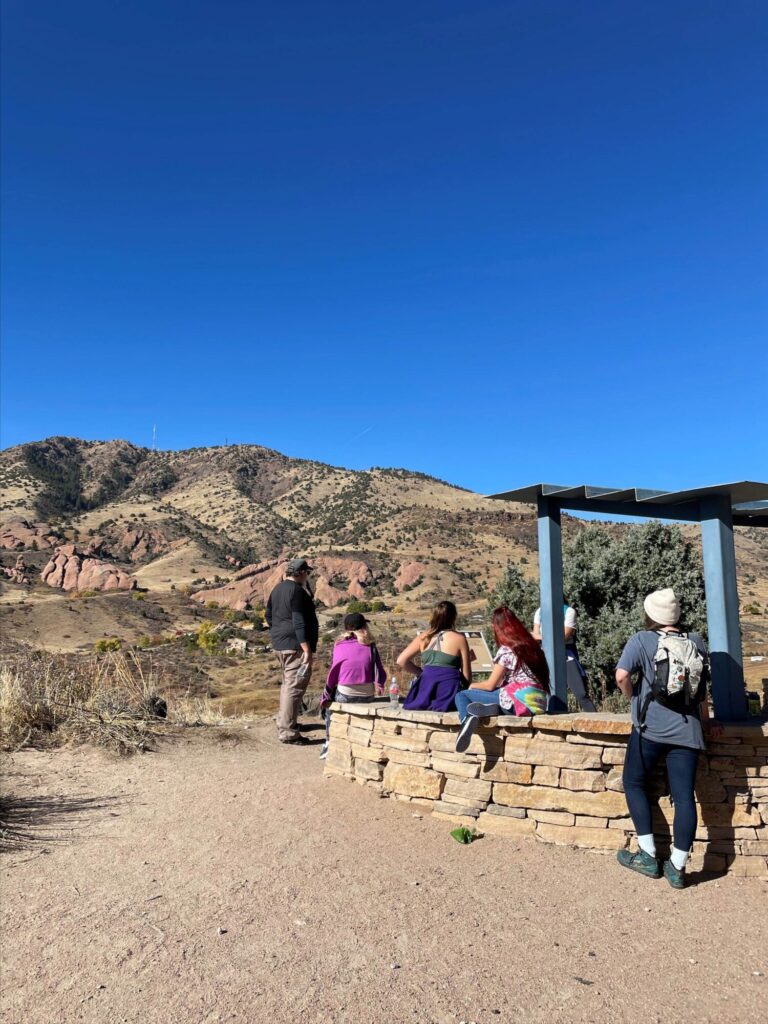 Middle school students enjoyed a sunny winter’s day hike at Colorado’s Dinosaur Ridge