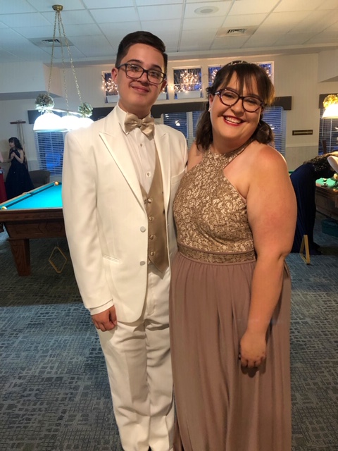Boy and girl in the prom