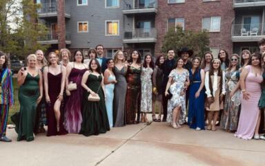 group photo of prom