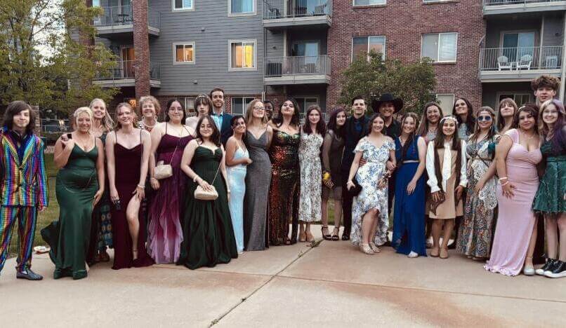 group photo of prom